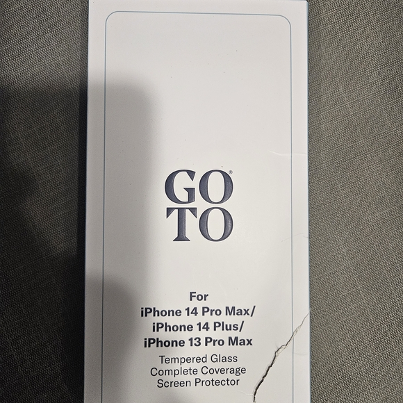 Go-To Tempered Glass Screen Protector for iPhone 13/14 Pro Max - White - Picture 1 of 2
